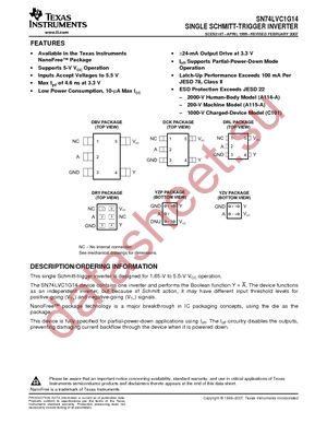 SN74LVC1G14DBVT datasheet  